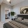 a bed in a bedroom