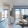 a living room with a large window